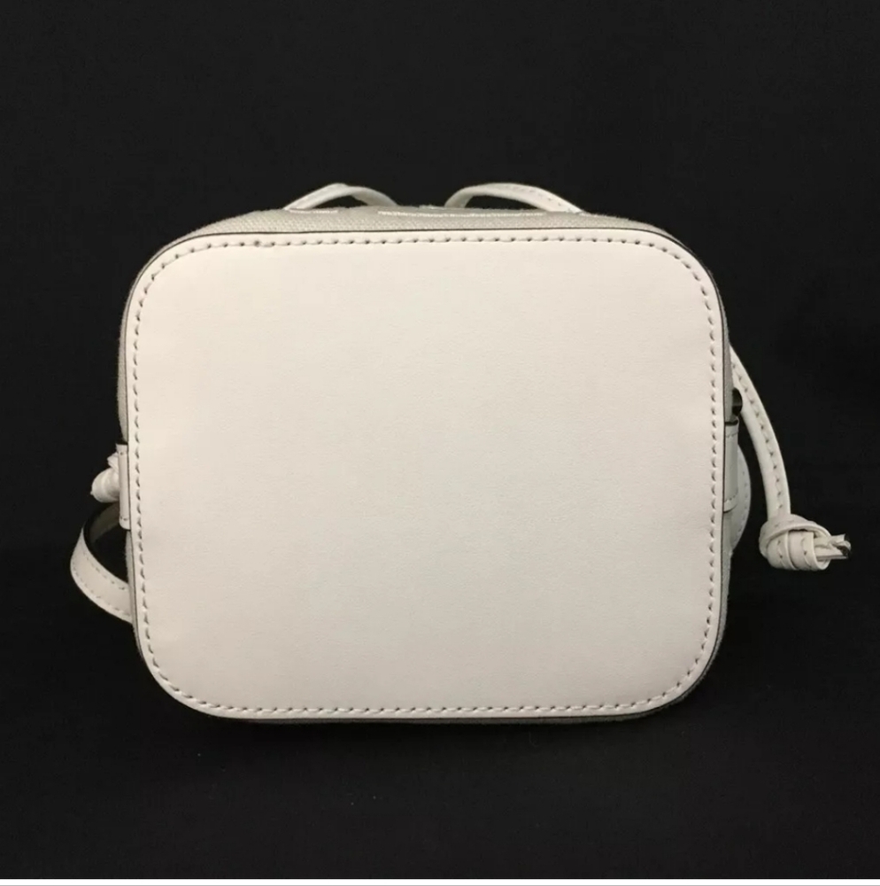 FENDI MON TRESOR Canvas Leather 2WAY Shoulder Bag White - Picture 6 of 10